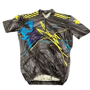 90s vintage Descente 1/4 zip short sleeve cycling jersey size medium